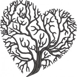 Heart Tree Silhouette