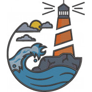 Lighthouse in the Sea Artwork