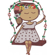 Baby Girl in a Flower Crown
