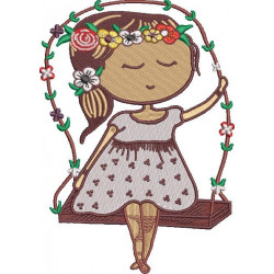 Baby Girl in a Flower Crown