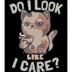 Do I Look Like I Care Cat Quote