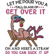 Get Over It Flamingo Quote
