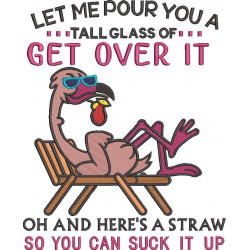Get Over It Flamingo Quote
