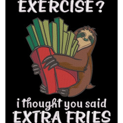 Extra Fries Funny Sloth
