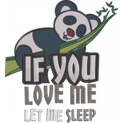Let Me Sleep Panda Quote