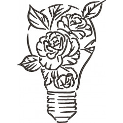 Roses in Lightbulb