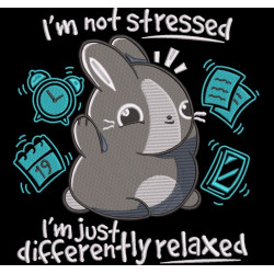 I'm Not Stressed Funny Rabbit Quote 