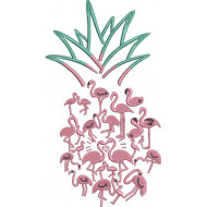 Flamingos Pineapple Summer Art