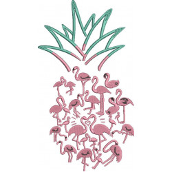 Flamingos Pineapple Summer Art