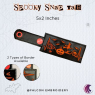 Spooky Snap Tab In the Hoop Embroidery Design