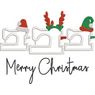 Merry Christmas Sewing Machine Applique