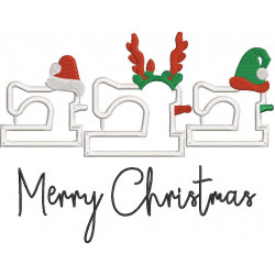 Merry Christmas Sewing Machine Applique