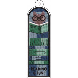 Reading Is Fun Cat keyfob