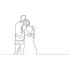 Couple Line Art Embroidery