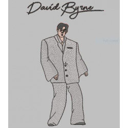 David Byrne Embroidery Design 