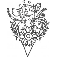 Floral Baby Cow