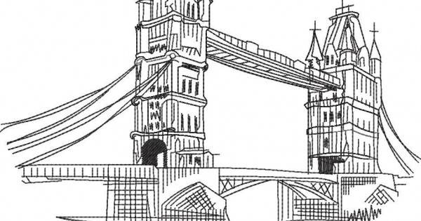 London Bridge Embroidery Design