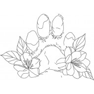 Floral Dog Paw