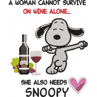 Wine Alone Nosey Dog 