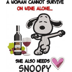 Wine Alone Nosey Dog 