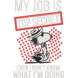 My Job is Top Secret Funny Saying