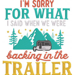 I'm Sorry Funny Camping Saying