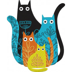 Floral Cat Artwork