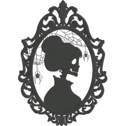 Halloween Women Skeleton Silhouette
