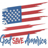 God Save America US Flag