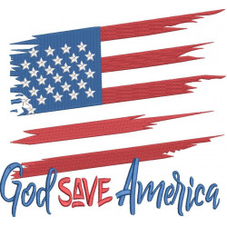 God Save America US Flag