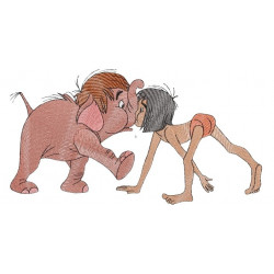Jungle Boy And Baby Elephant