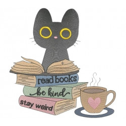 Read Books Be Kind Stay Weird Cat