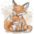 Mother And Baby Fox