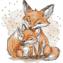 Mother And Baby Fox