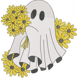 Spooky Floral Ghost