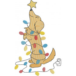Dachshund Christmas Dog
