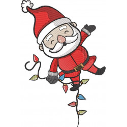 Santa Claus With Christmas Lights