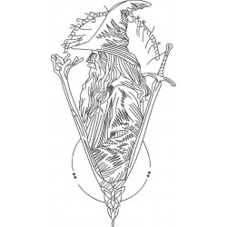Grey Pilgrim Line Art