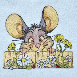 Cheerful Mouse Garden Peek