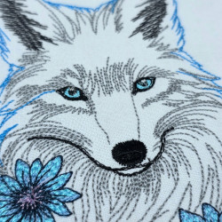 Floral White Wolf