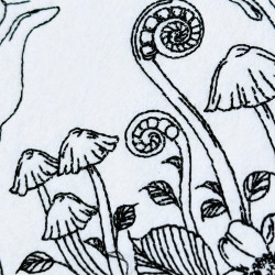 Mushrooms In a Jar Line Art