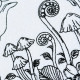 Mushrooms In a Jar Line Art