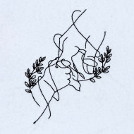 Holding Hands Line Art