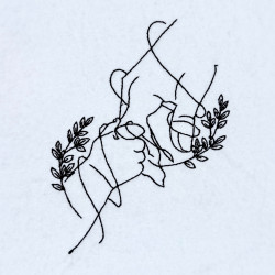 Holding Hands Line Art