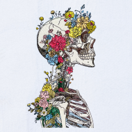 Floral Blooming Skeleton