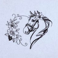 Floral Heart Horse