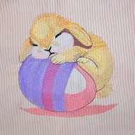 Fluffy Bunny With Egg