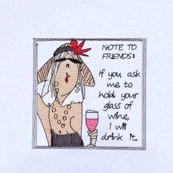 Drinking Wine Funny Lady Saying