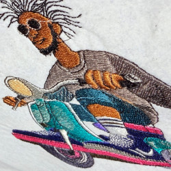 Hipster On Scooter