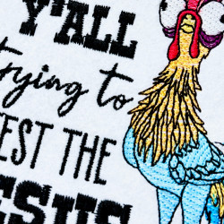 Test The Jesus In Me Funny Rooster Saying